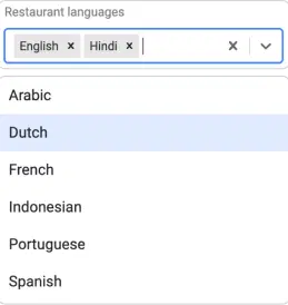 Translate your online menus
